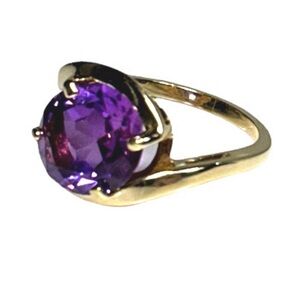 14K DESIGNER IRA SKALET PURPLE SAPPHIRE RING